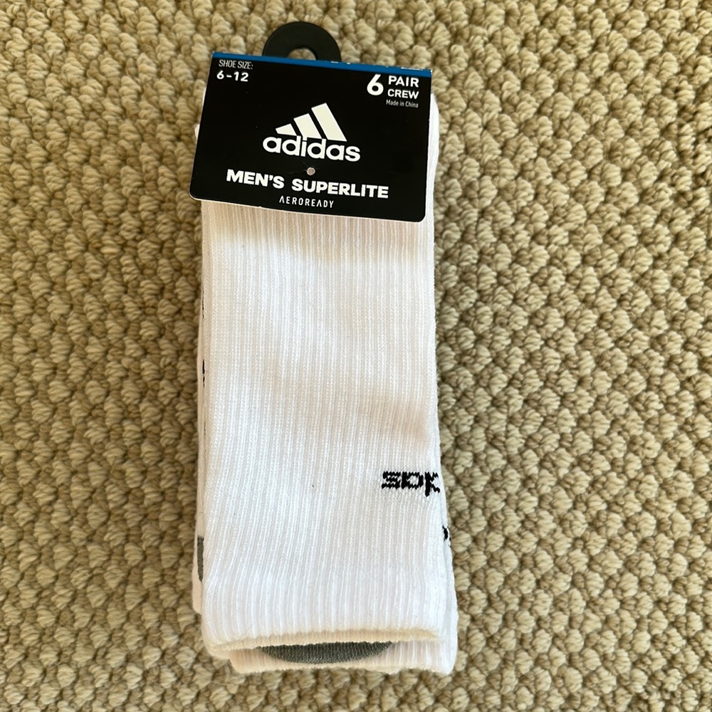 Mens Adidas 6 Pack Superlite Socks